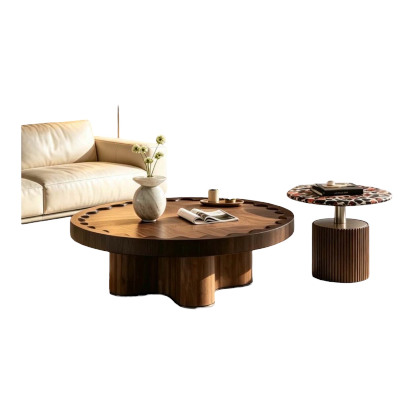 MFURN Simpson Mid-century Creative Coffee Table Set 2pc