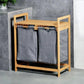 MHome 2:1 Bamboo Laundry Basket