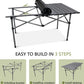 MHome Foldable Outdoor Table & 6 Chairs – Portable Camping, Picnic & Backyard Set