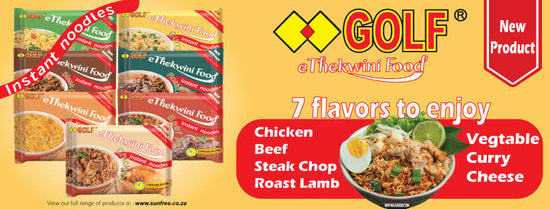 Golf Instant Noodles 5x65g - 3min Cooking Time. Various Flavours ...