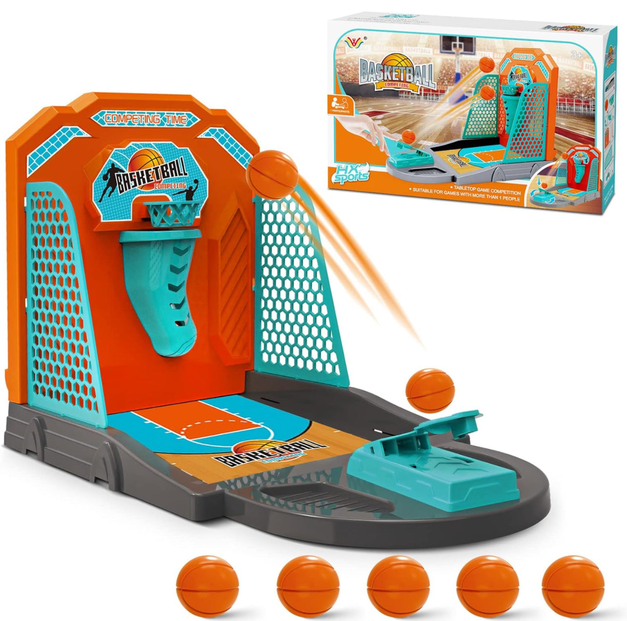 Desktop Basketball Shooting Game,Mini Finger Shoot Toy Sets for Kids 3+,Indoor Office Desk Games for Adults