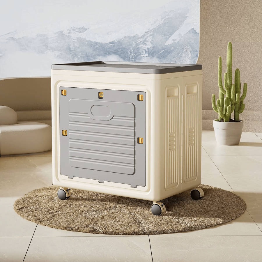 MHome Space Saving Foldable Roller Storage Cabinet