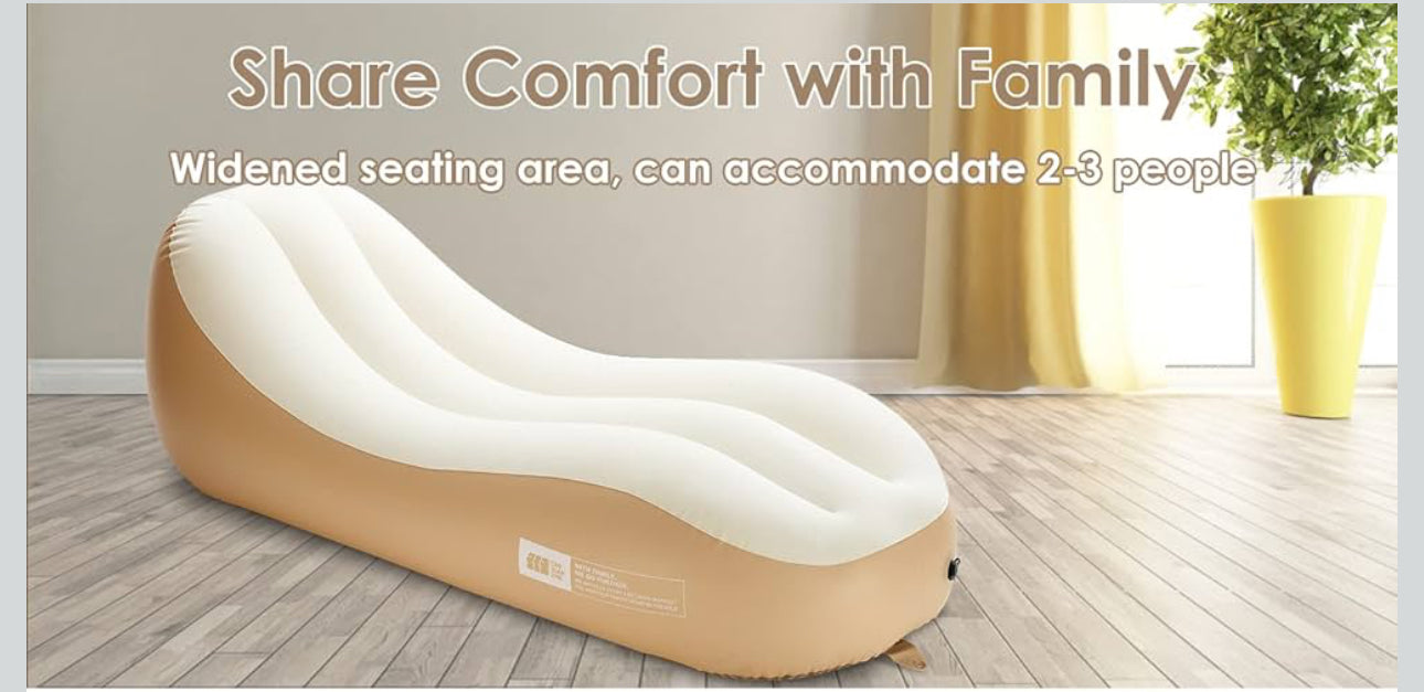 MHome Inflatable Chair for Adults-Flodable Blow Up Couch Lounger-Portable Air Sofa for Indoor Living/Tent Camping/Pool/Outdoor Activities