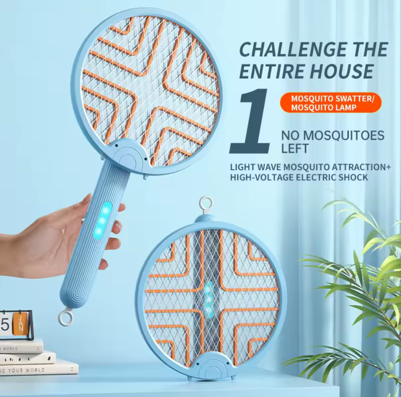 MHome 3:1 Foldable Mosquito Zapper Wand USB