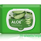 ALOE Soft Cotton Wet Wipes Facial Cleansing Towel, Mild, Moisturizing, Emollient, Non-woven Makeup Cotton Pads Lint Free Face Eye Lip Nail Polish Remover Cosmetic Pads, 30pc/bag