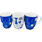MHOME Coffee Mug Set Blue Cat -4pc Set