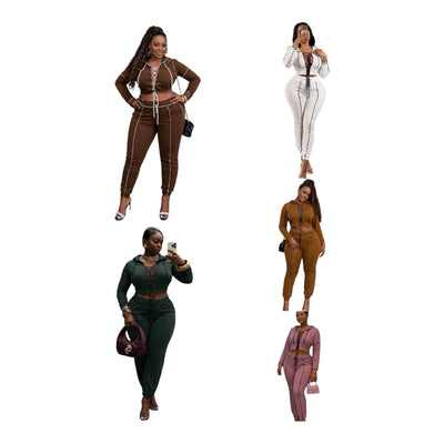 Ladies 2pc Trendy Tracksuit-Various Colours