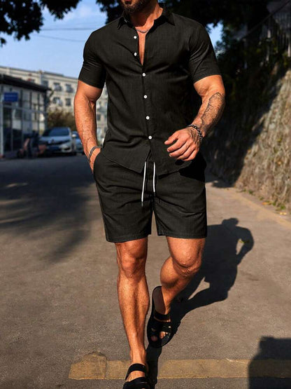 Men’s Summer 2pc Shirt/Shorts -Various Colours