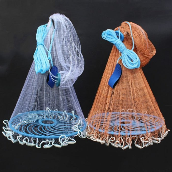 Easy Throw Cast Net Fishing Mesh Fishing Tackle, 1.2m
