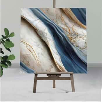 MHome Marble UV Panels Marble UV Sheets | Self Adhesive Wall Tile | Marble Look Wall Panels for Homes and Offices | 60 cm x 60 cm 10pc Pack - Various Colours Available