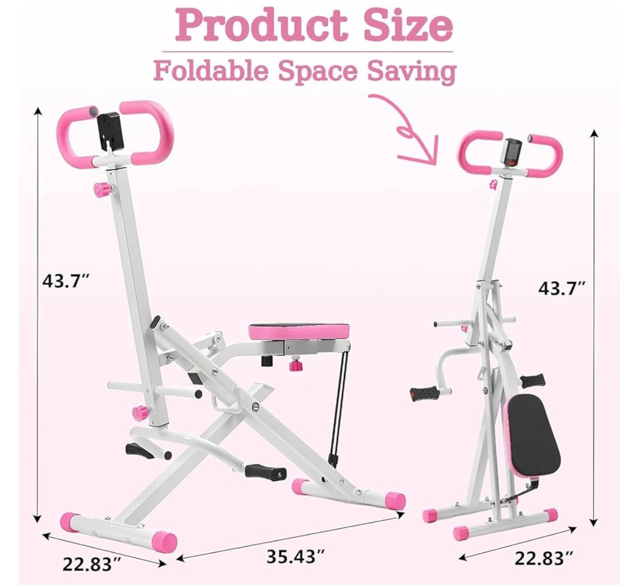 Pro-Sportz 
Foldable Squat Machine for Women,Glutes Workout Machines with LCD Display & Adjustable Seat