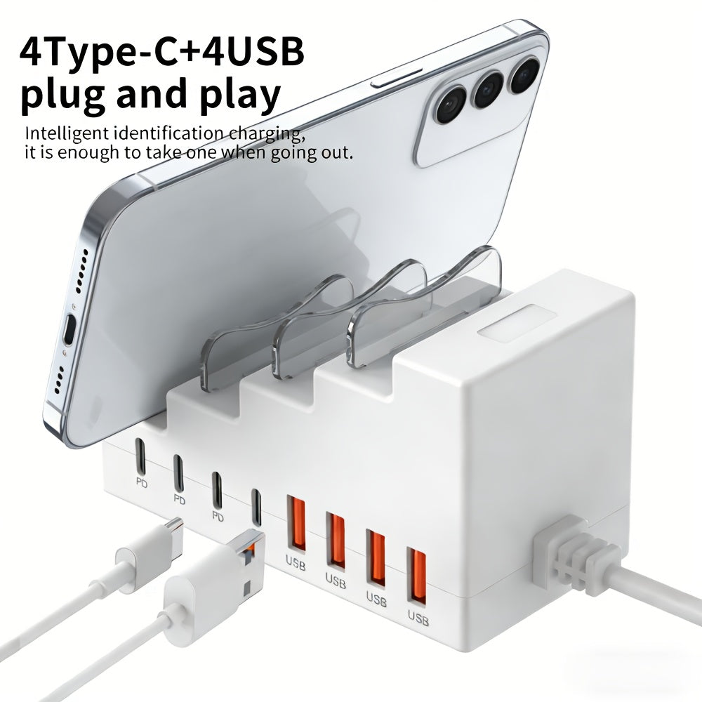 Mtech Fast Charging Station 8-1 66watt 4USB-A + 4 USB-C Ports