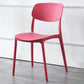 MFurn Contemporary Scandinavian Macaron Square Plastic Stackable Dining Chair Backrest For Dining Room-Various Colours