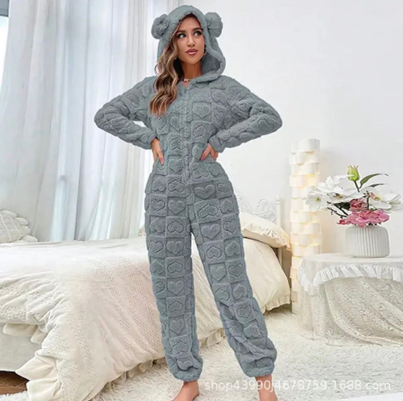 Women’s Plush Onesie Pyjamas -Various Colours