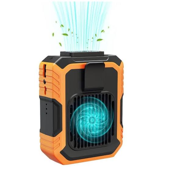 MTech 3-in-1 Portable Fan with Power Bank - USB Charging, 5000mAh Battery, Wearable Neck and Belt Design,Includes Lanyard, Portable Bladeless Waist Fan with Belt Clip - USB Charging, Multifunctional Cooling/Powerbank