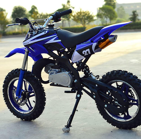 Mini Dirt Bike, 49Cc Dirt Bike, Children's Bike, Petrol-Powered 2-Stroke 49Cc Motorcycle
