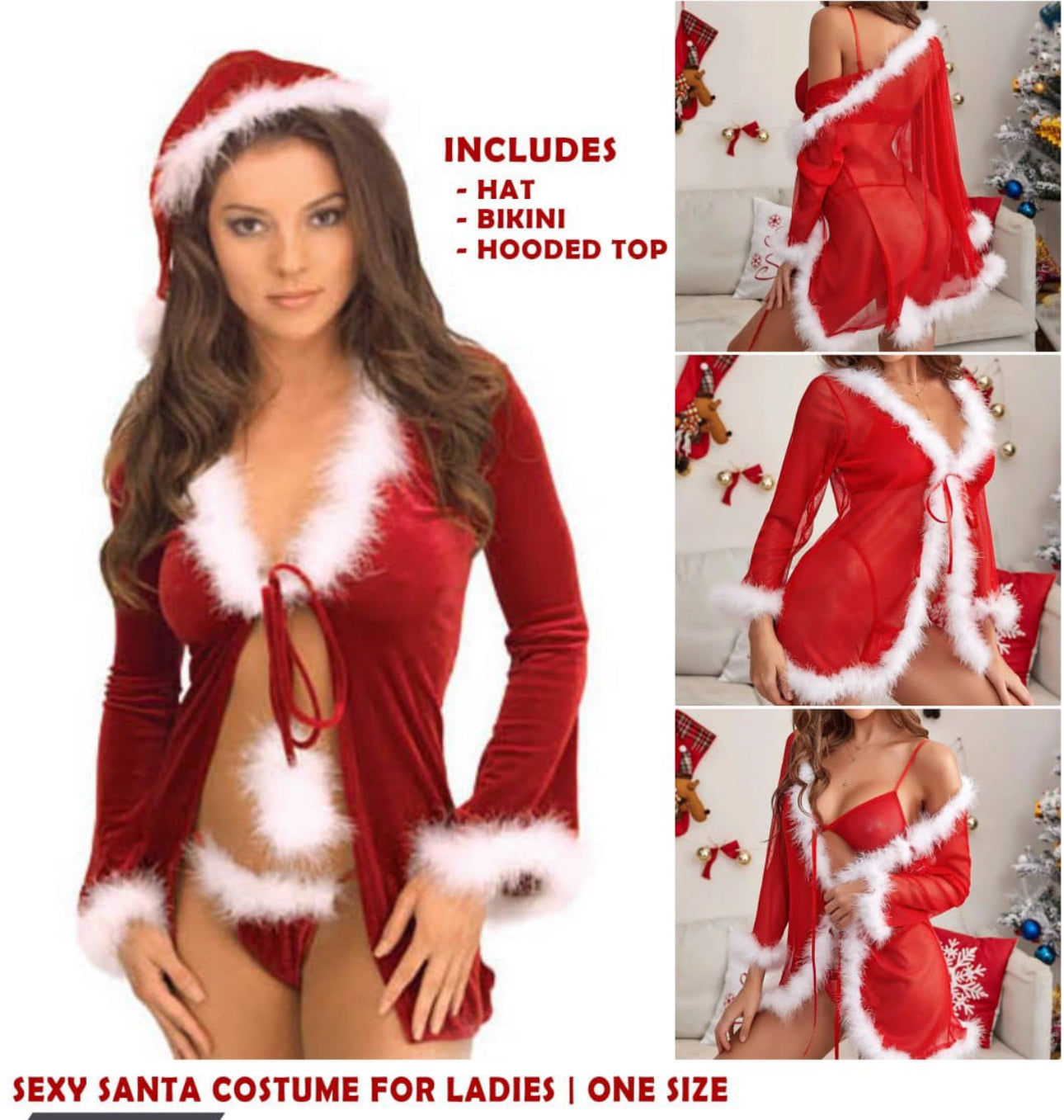 Luxury Sexy Lingerie For Women, Sexy Christmas Outfit