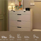 MFurn Wood Shoe Cabinet with 3 Flaps, 2 Drawers, Narrow Shoe Chest of Drawers with 3 Deep Compartments