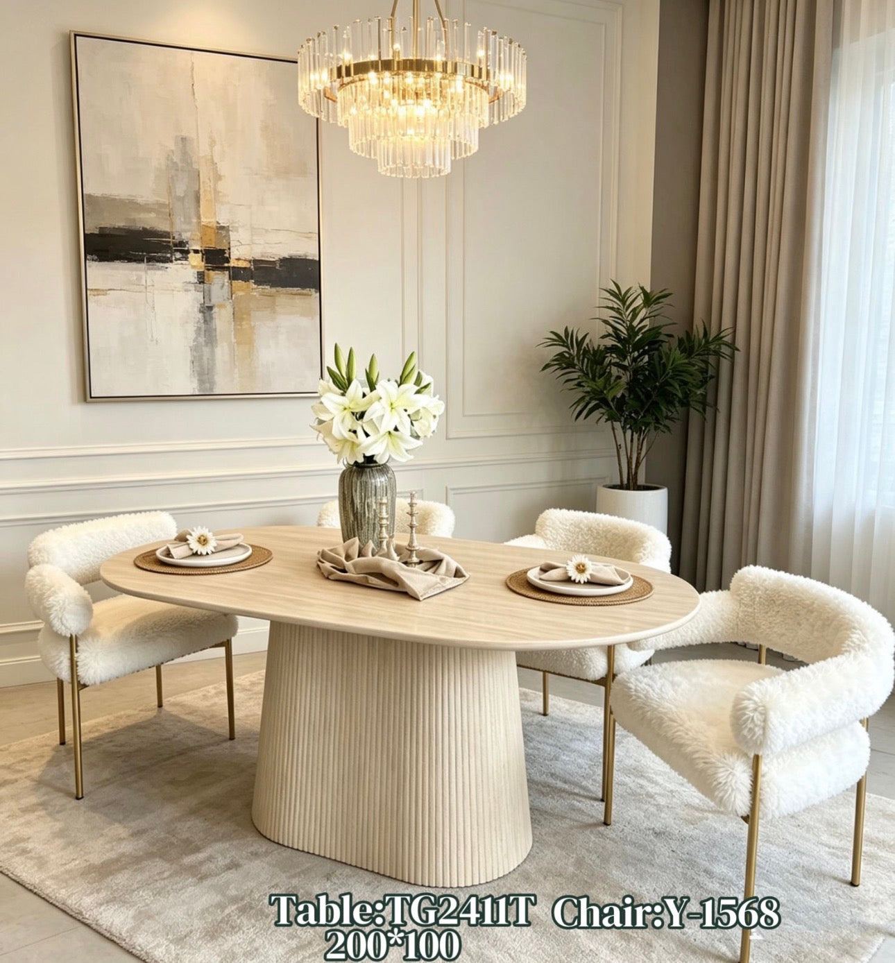 MFurn Nordic Style Dining Set