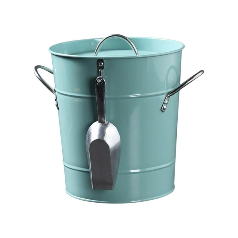 MHome Retro Ice Bucket With Scoop & Lid -Various Colours