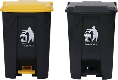 MHome Garbage Cans for Kitchen Plastic Rectangular Trash/Garbage Can with Lid 20L