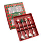 MHome Christmas Theme Cutlery Set 4pc in Gold or Silver Options