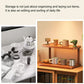 MHome Desktop Storage Shelf,Double Layer Organizer,Wooden Bookshelf and Kitchen Storage Rack