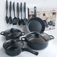 MHome Non-Stick Cookware 13pc Various Colour Options