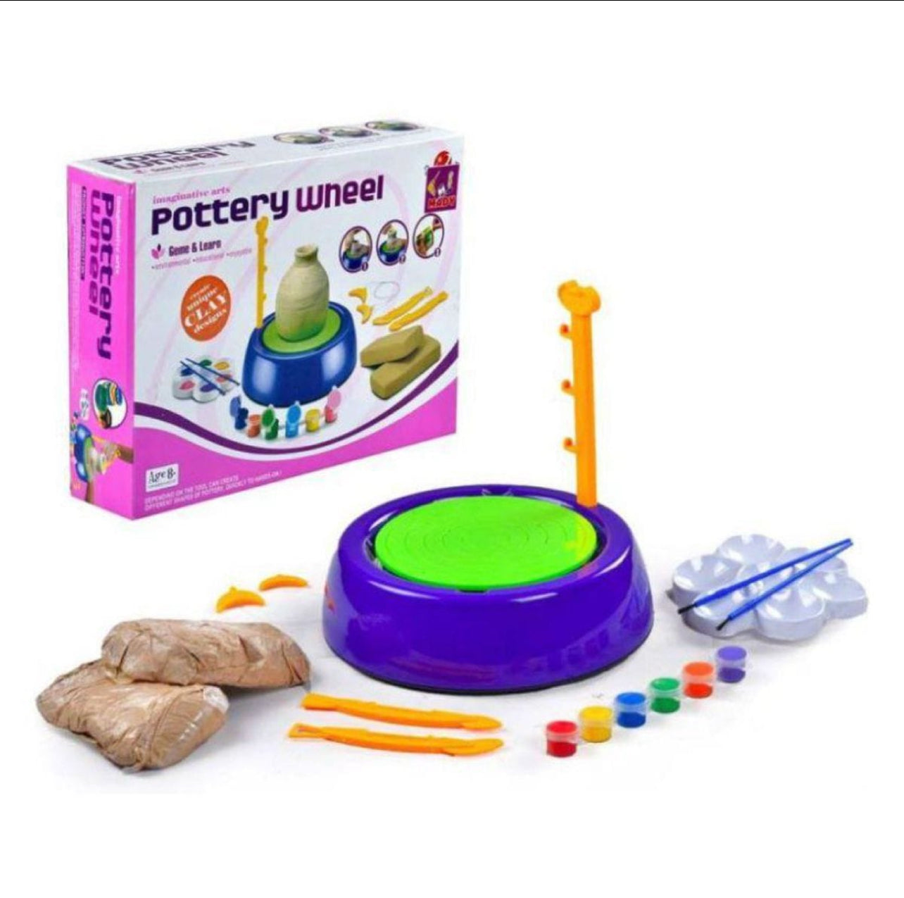 Little Treasures 103 Imaginative Arts Pottery Wheel Lets Children Learn Advanced Sculpture While Playing