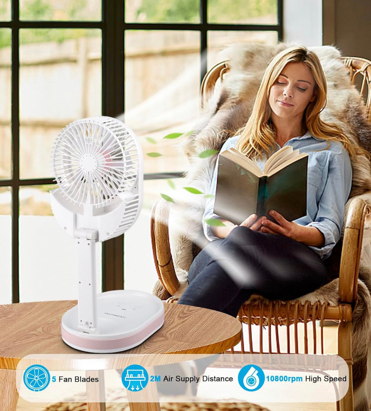 MULTI-FUNCTION FOLDING FAN WITH LIGHT