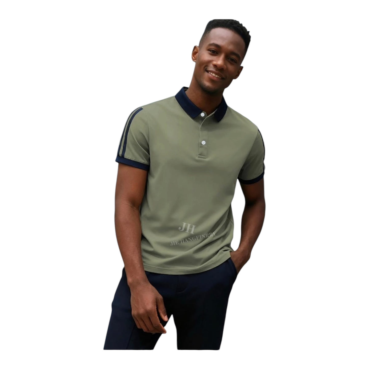 Streetwear Top Stylish with Collar Tee Shirts Shirt Men Clothing Short Quarter Sleeve Summer-Various Options