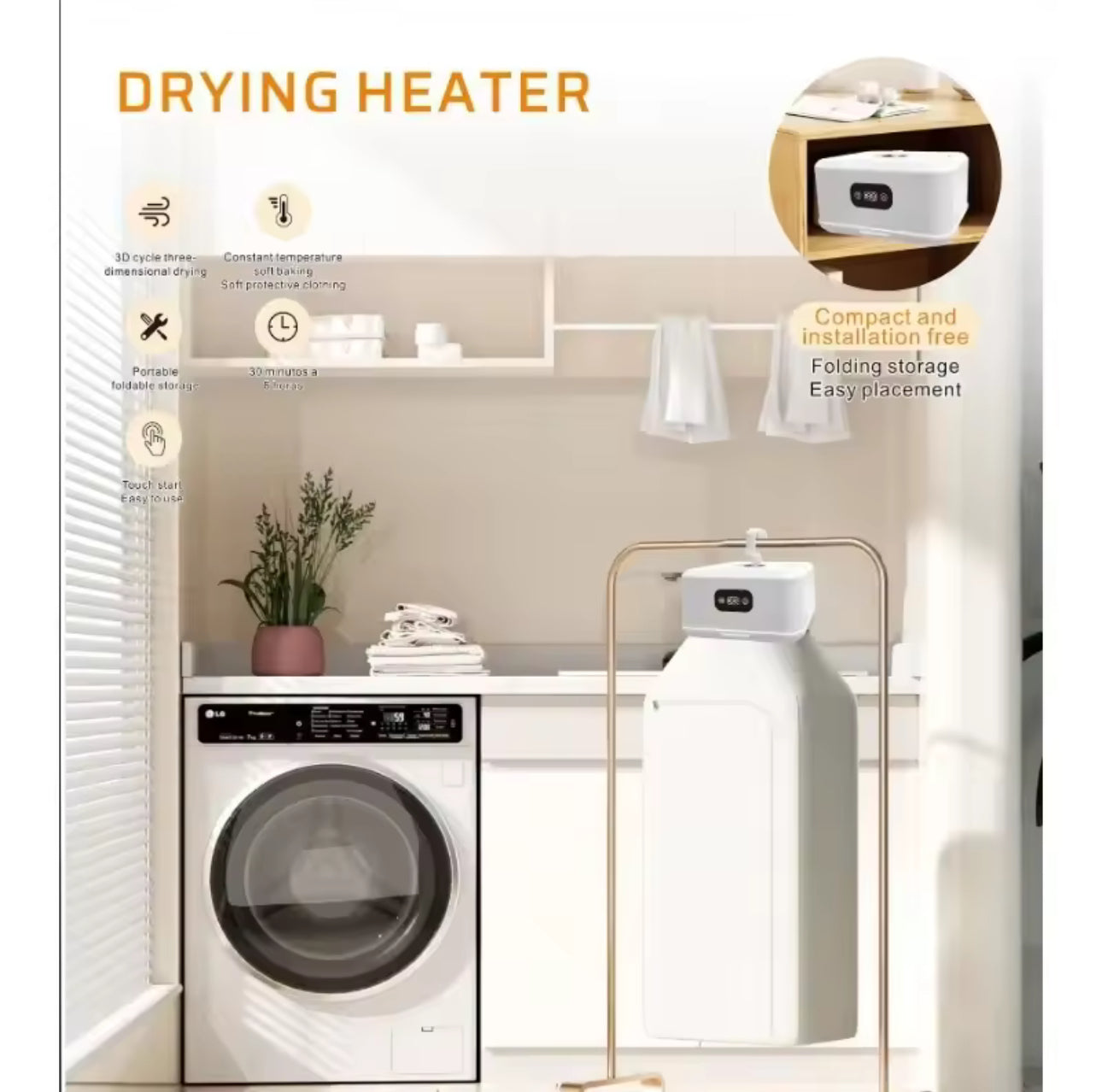 Portable Clothes Dryer, Mini Dryer Machine