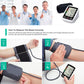 Blood Pressure Monitors Large Screen for Home use with Cuff Arm,Automatic Blood Pressure Machine Upper Arm for 2 Users BP Machine with Battery, White