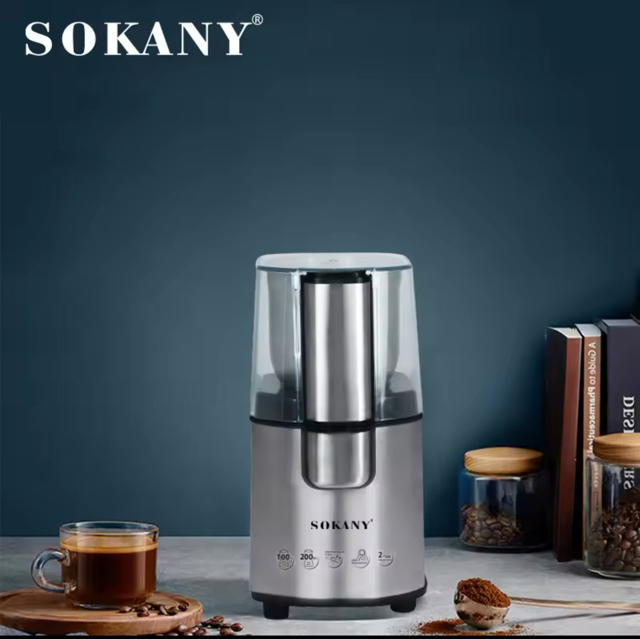 SOKANY Electric Coffee Grinder 200w
