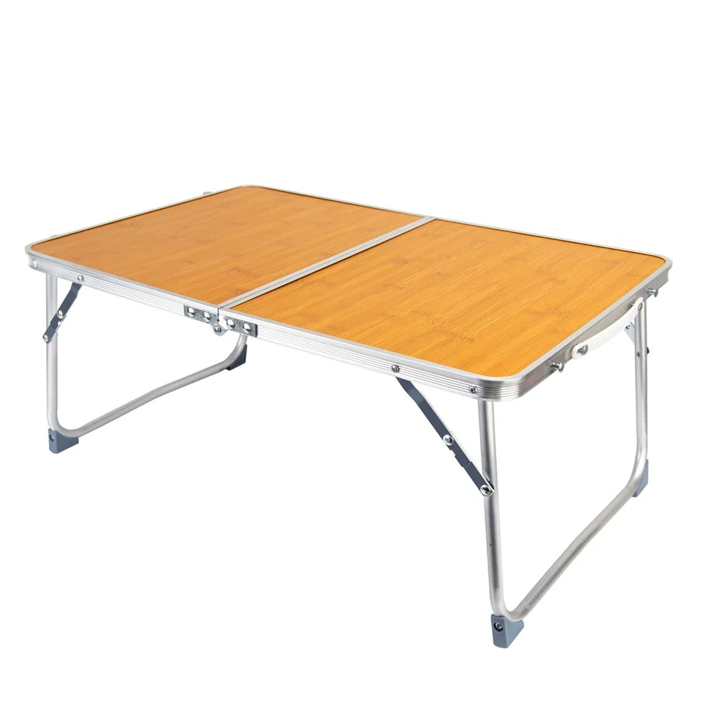 MFurn  Foldable Laptop Table for Bed - Lap Desk & Breakfast Serving Tray- Wood Colour