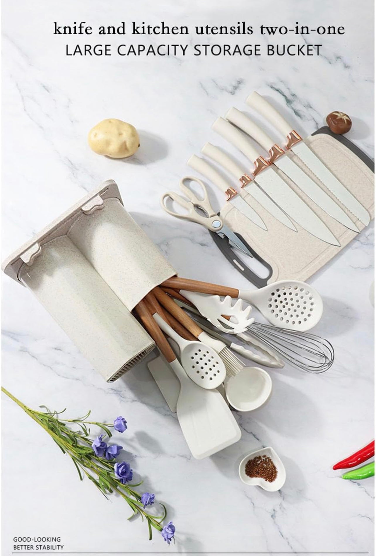 Kitchen Knife & Utensil Set 18pcs