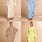 Ladies Elegant Long-Sleeved Ribbed Maxi Dress-Various Colours