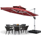 Weather-Resistant Cantilever Umbrella With LED Lighting