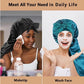 Ladies
2pcs Long Satin Bonnets with Tie Band, Large Braid Bonnet Silky Hair Cap for Locks Women Sleeping
