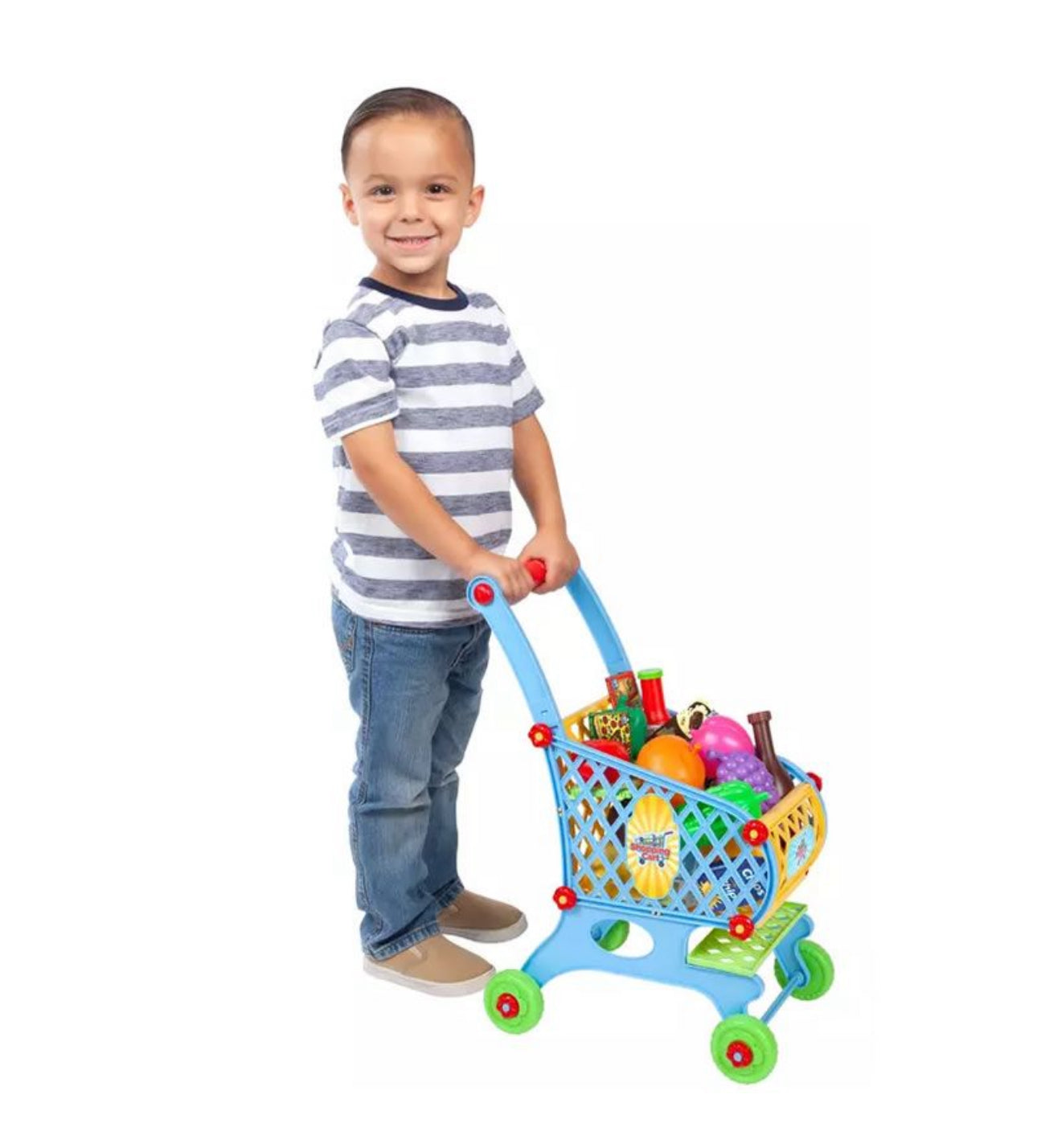 46-Piece Kid's Mini Shopping Cart