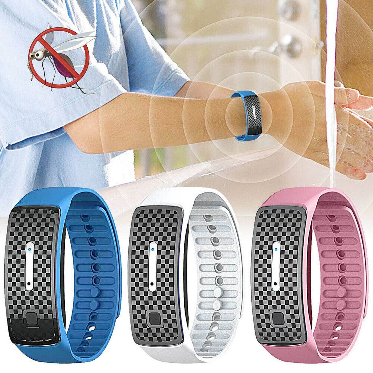 Ultrasonic Anti Mosquito Insect Pest Bug Repellent Repeller Bracelet Watch Wrist