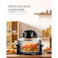 RAF Multi-Cooker Glass Air Fryer Electric Convection Halogen Oven R.5406 – 12L Capacity, 3500W Power