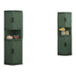 MFurn Farmhouse Storage Corner Cabinet with 4 Barn Style Doors and 5 Storage Shelves, Corner Storage Cabinet for Kitchen, Living Room-Various Colours-Pre-Order Now Available