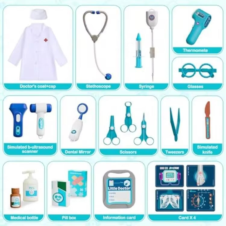 Doctor Play Set Role Play Toy Medical Cart