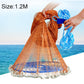 Easy Throw Cast Net Fishing Mesh Fishing Tackle, 1.2m