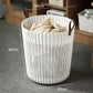 MHome Flexible Laundry Basket with Leather Handles – Multi-Purpose Round Storage Basket