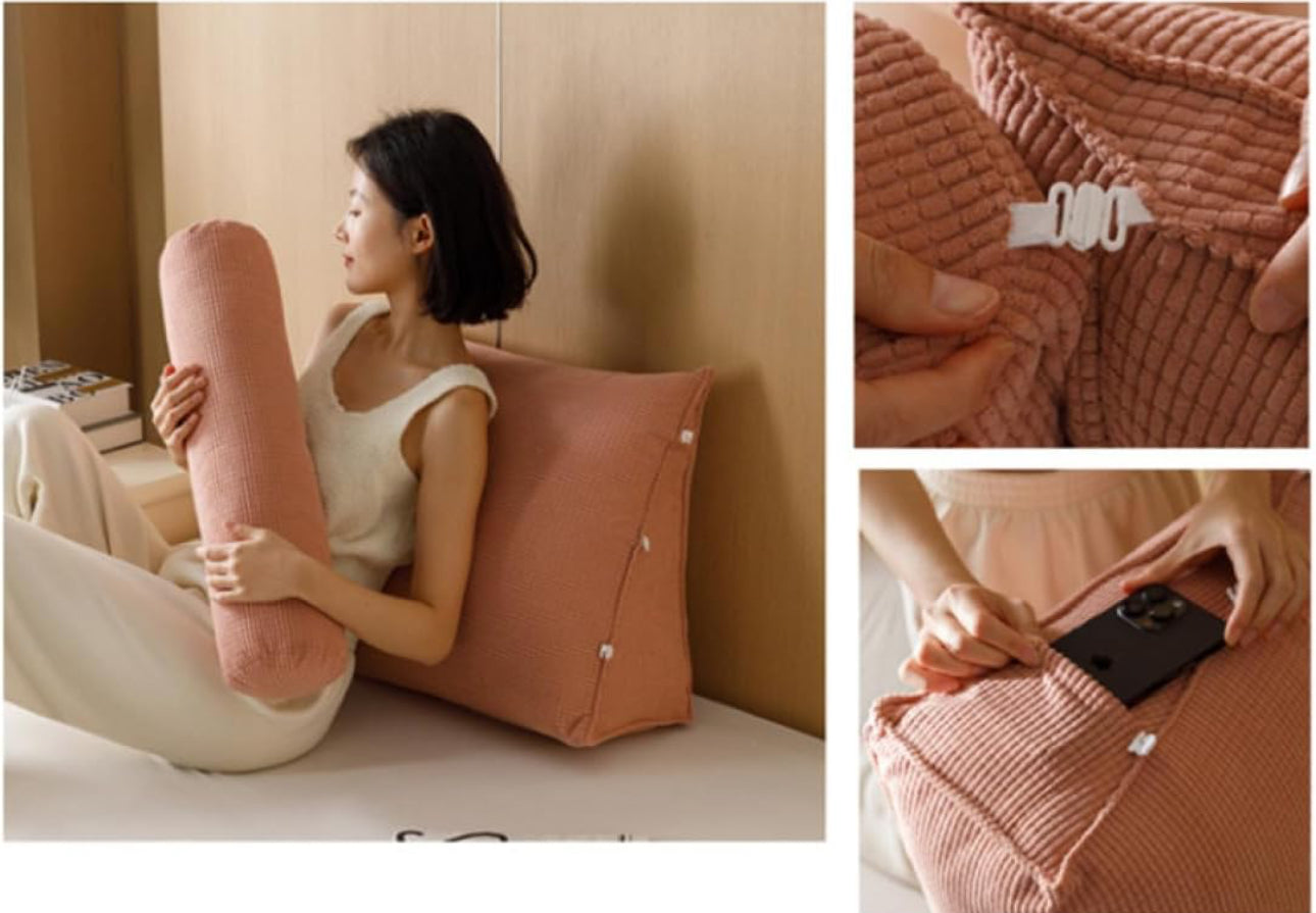 Backrest Cushion, For Reading,Triangular Pillow-Various Colours