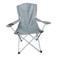 MHome  Classic Adult Folding Camp Chairs with Mesh Cup Holder 4pc Set Grey Only