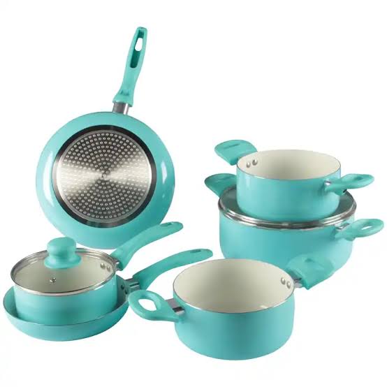 MHome Non-Stick Cookware 13pc Various Colour Options