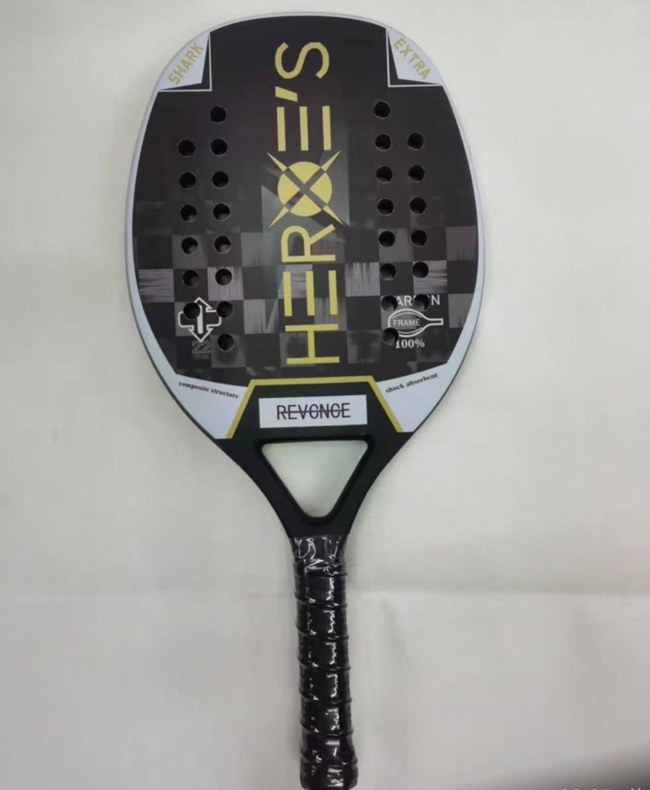 BEACH TENNIS RACKET REVENGE BLACK/YELLOW